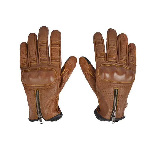 ByCity Amsterdam Leather Gloves Brown  - FREE UK Shipping, FREE 365 Day Returns | Moto Central