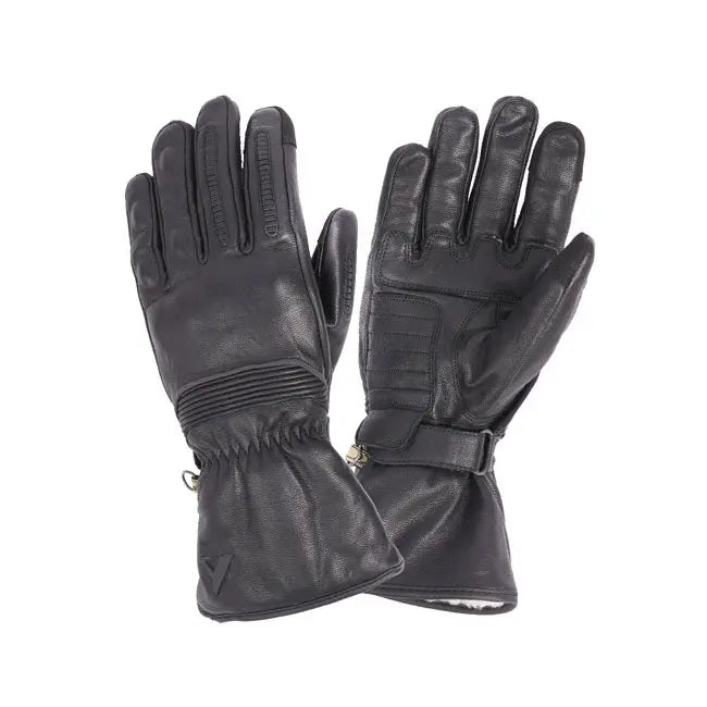 ByCity Lyon Leather Gloves Black  - FREE UK Shipping, FREE 365 Day Returns | Moto Central