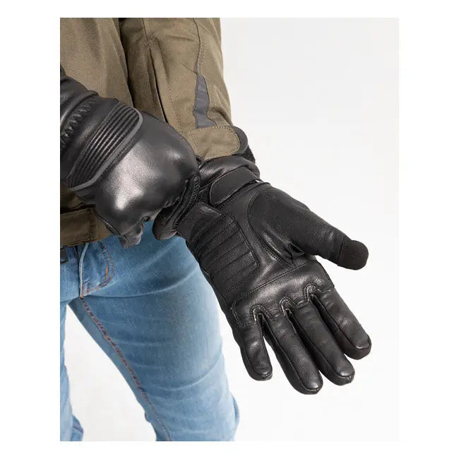 ByCity Lyon Leather Gloves Black  - FREE UK Shipping, FREE 365 Day Returns | Moto Central