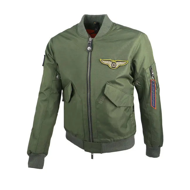 ByCity Maverik Textile Jacket Green  - FREE UK Shipping, FREE 365 Day Returns | Moto Central