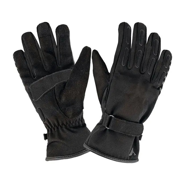 ByCity Portland Textile Gloves Black  - FREE UK Shipping, FREE 365 Day Returns | Moto Central