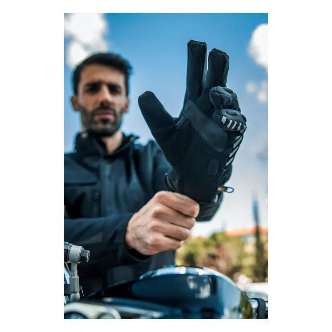 ByCity Portland Textile Gloves Black  - FREE UK Shipping, FREE 365 Day Returns | Moto Central