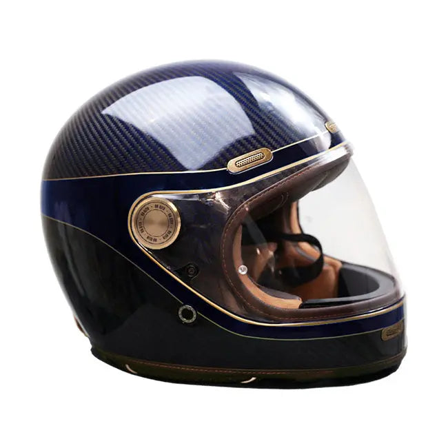 ByCity Roadster 3 Full Face Helmet Carbon Golden Blue  - FREE UK Shipping, FREE 365 Day Returns | Moto Central