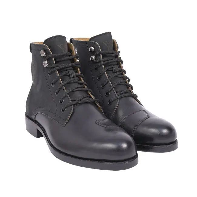 ByCity Sicilia Leather Short Boots Black  - FREE UK Shipping, FREE 365 Day Returns | Moto Central