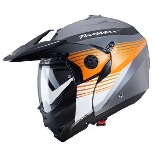 Caberg Tourmax Titan Flip-Up Helmet Matt Gun / Orange / White