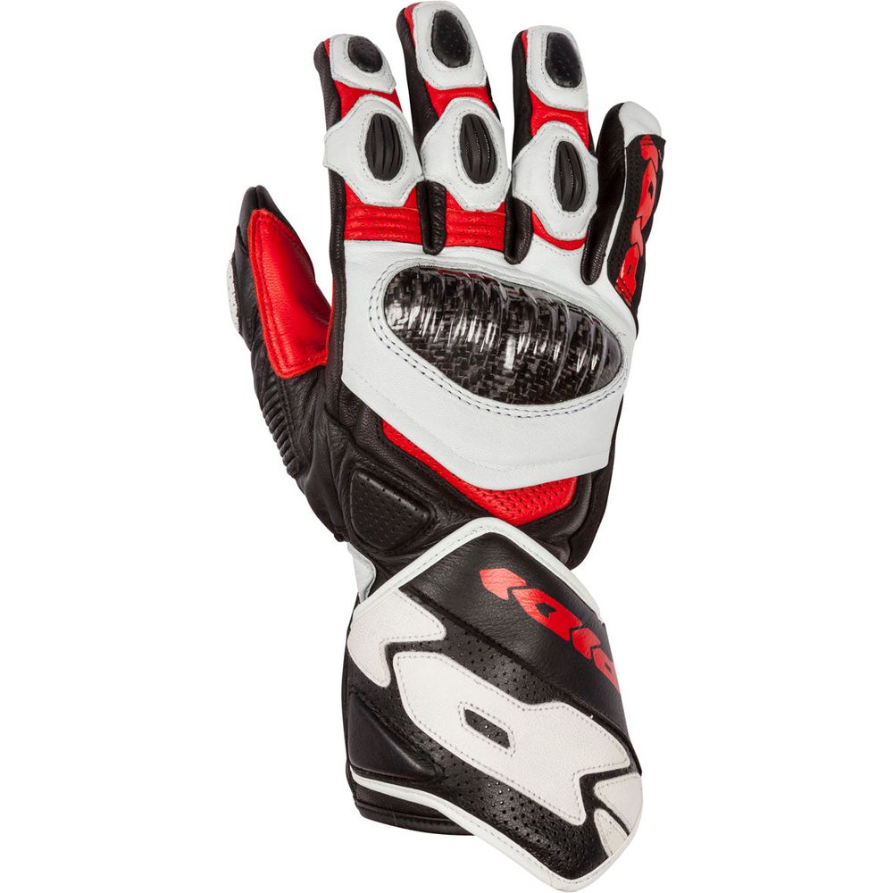 Spidi Carbo 7 CE Leather Gloves Red / Black