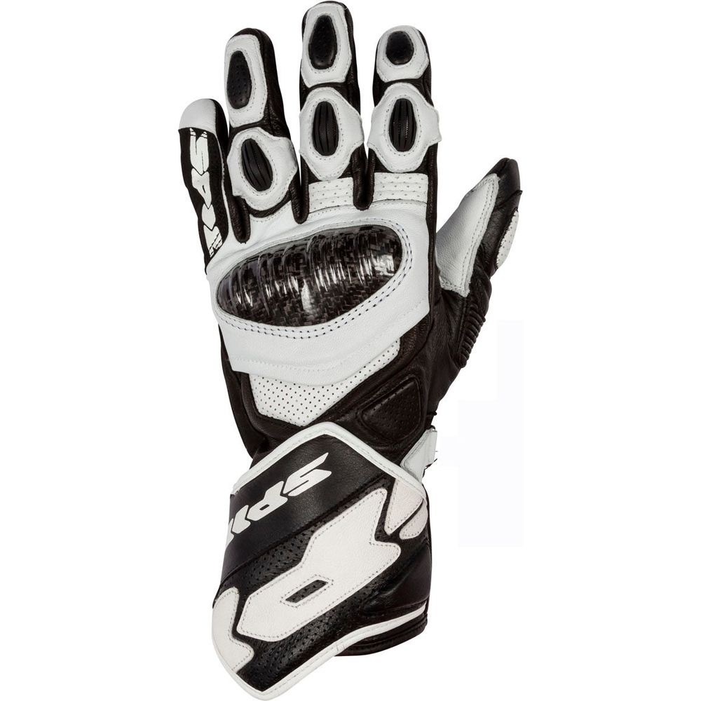 Spidi Carbo 7 CE Leather Gloves White / Black