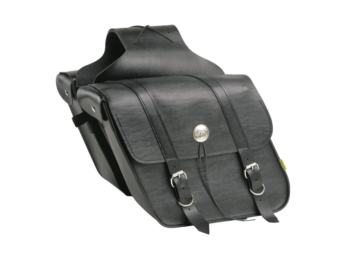 Willie & Max Standard Slant Throw Over Saddlebags Black  - FREE UK Shipping, FREE 365 Day Returns | Moto Central