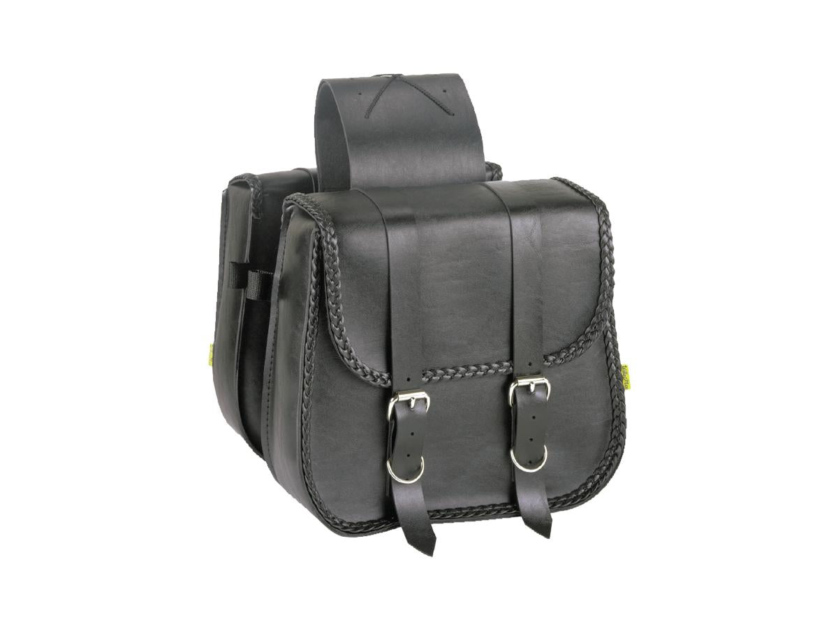 Willie & Max Braided Straight Throw Over Saddlebags Standard Black - 10 1⁄2" X 11 1⁄2" X 4"  - FREE UK Shipping, FREE 365 Day Returns | Moto Central