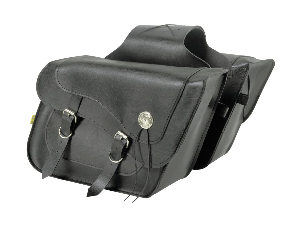 Willie & Max Deluxe Fleetside Slant Throw Over Saddlebags Black  - FREE UK Shipping, FREE 365 Day Returns | Moto Central