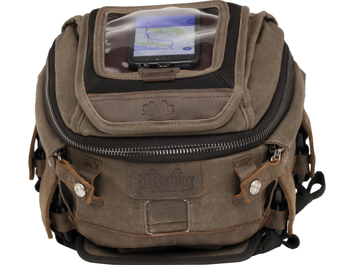 Burly Voyager Tank And Tail Bag Dark Oak