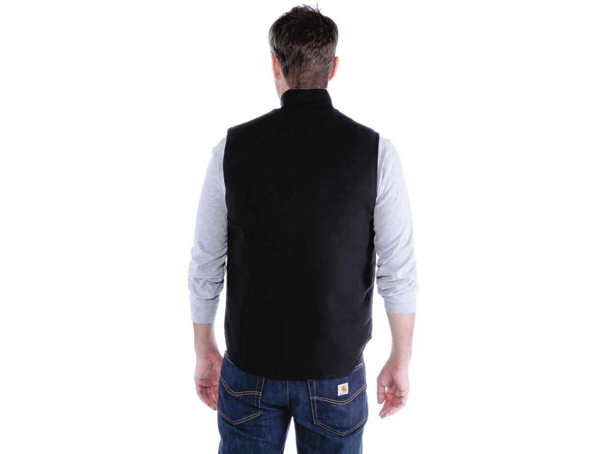 Carhartt Relaxed Fit Firm Duck Insulated Rib Collar Vest Black