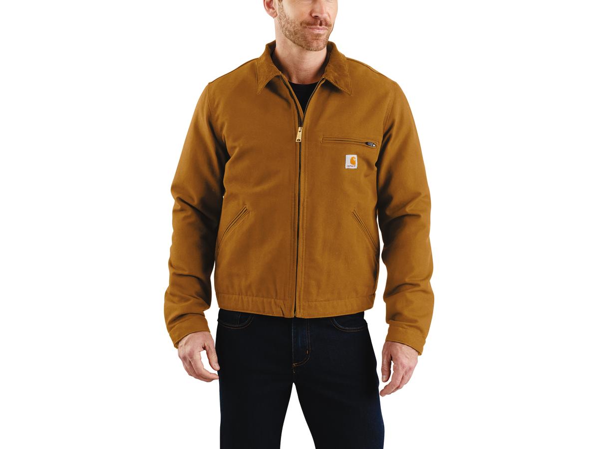 Carhartt Relaxed Fit Duck Blanket Lined Detroit Jacket Carhartt Brown