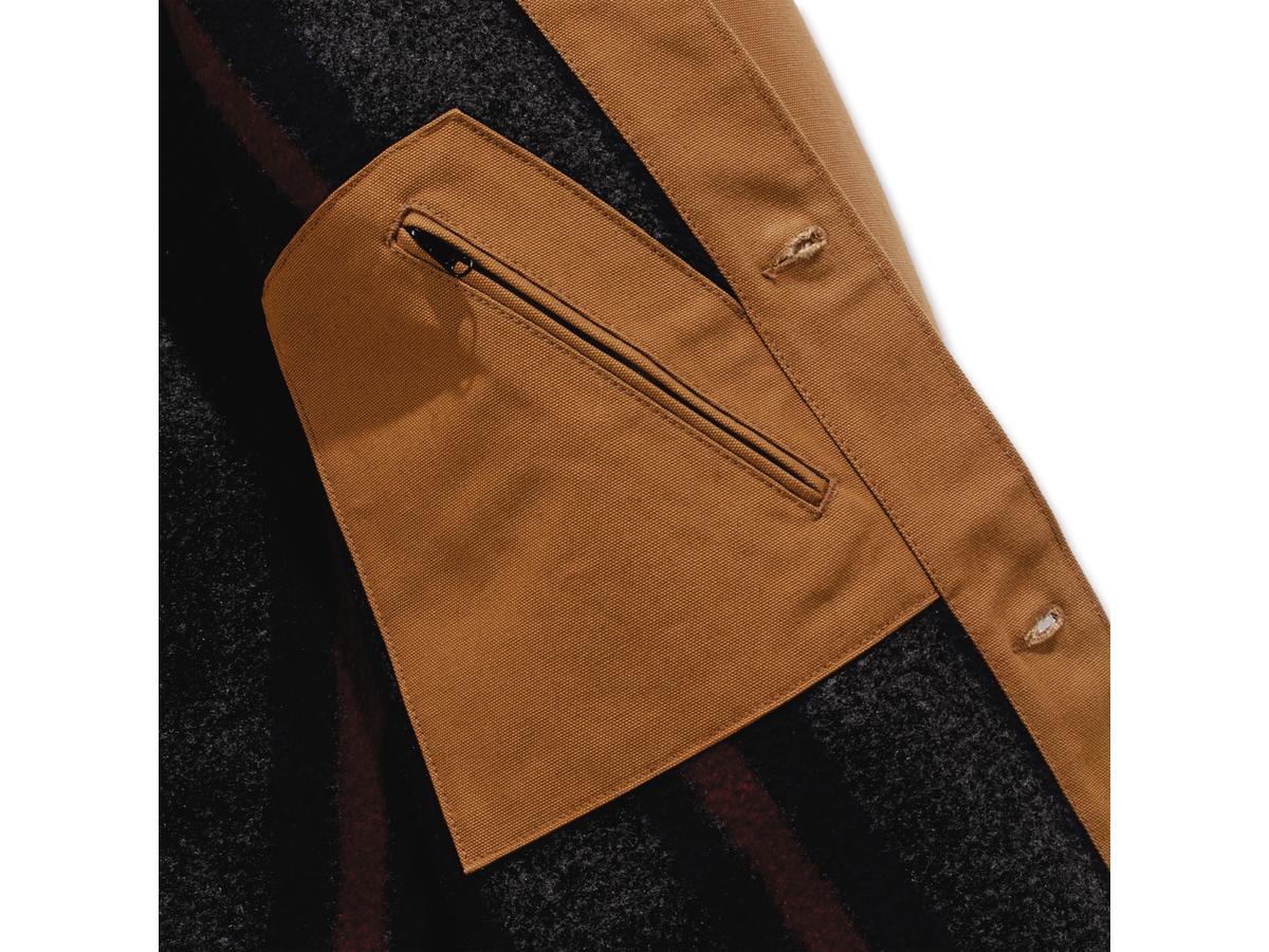 Carhartt Loose Fit Firm Duck Blanket-Lined Chore Coat Carhartt Brown