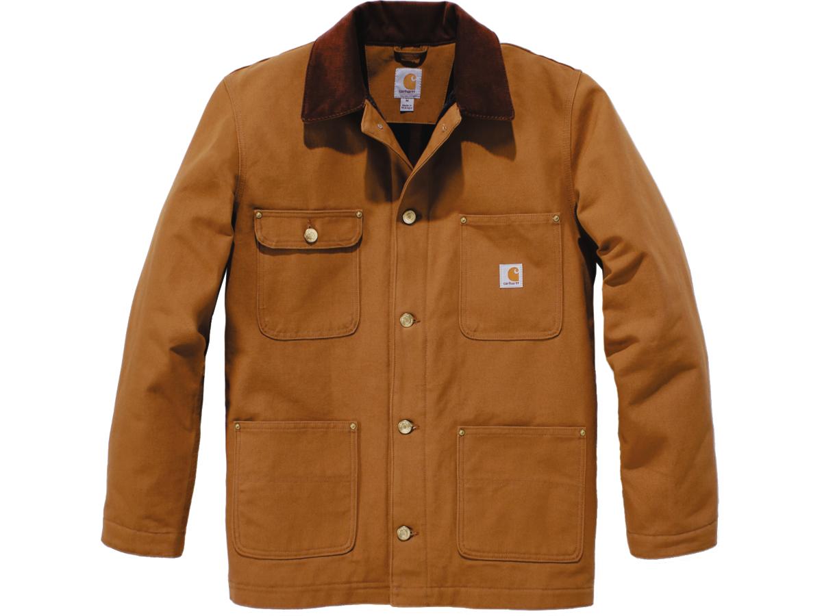 Carhartt Loose Fit Firm Duck Blanket-Lined Chore Coat Carhartt Brown