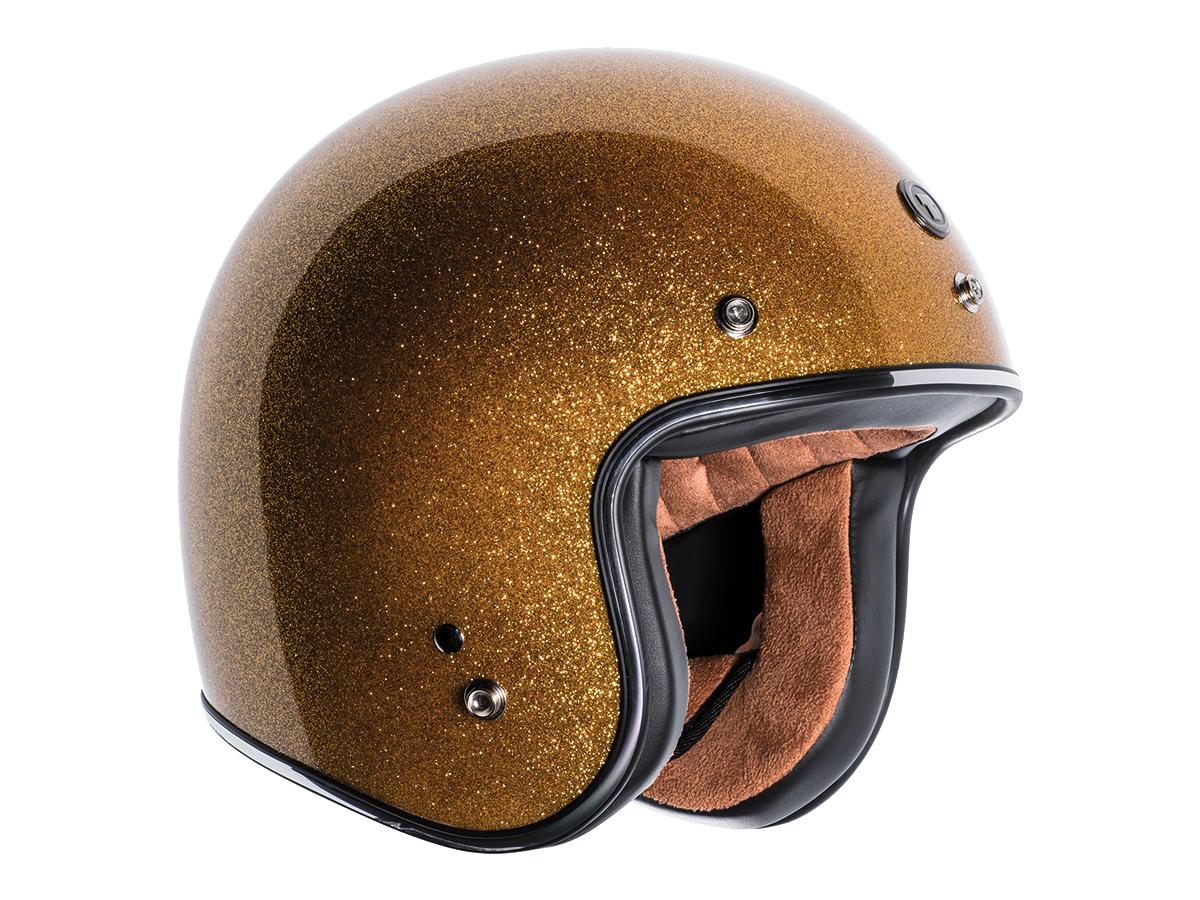 Torc T-50 Jet Helmet Gold Mega Flake