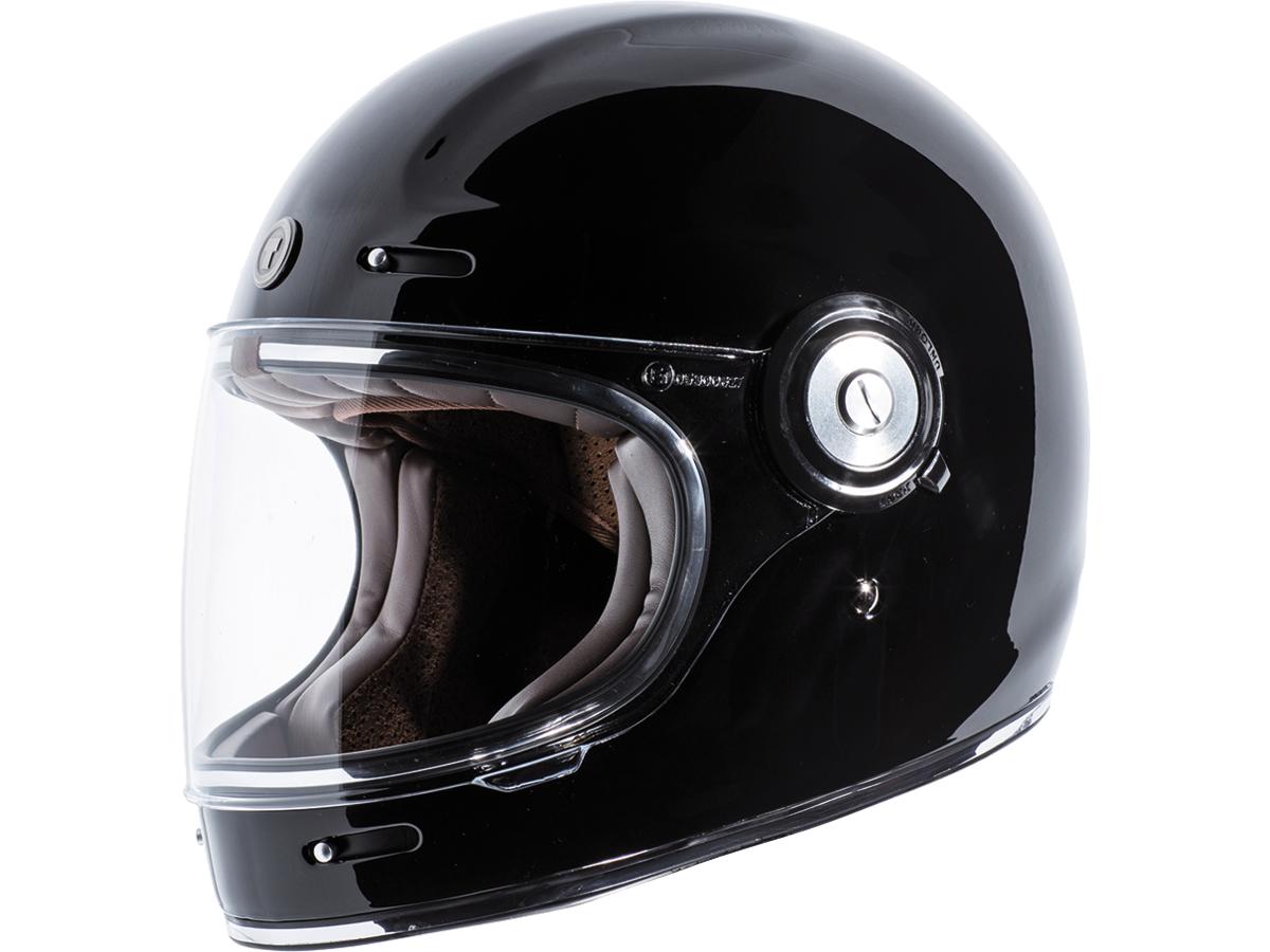 Torc T-1 Retro Helmet Gloss Black  - FREE UK Delivery - Moto Central