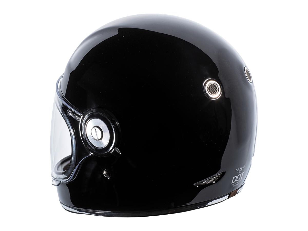 Torc T-1 Retro Helmet Gloss Black  - FREE UK Delivery - Moto Central