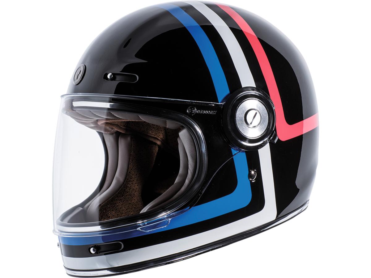 Torc T-1 Retro Americana Tron Helmet Gloss Black  - FREE UK Delivery - Moto Central