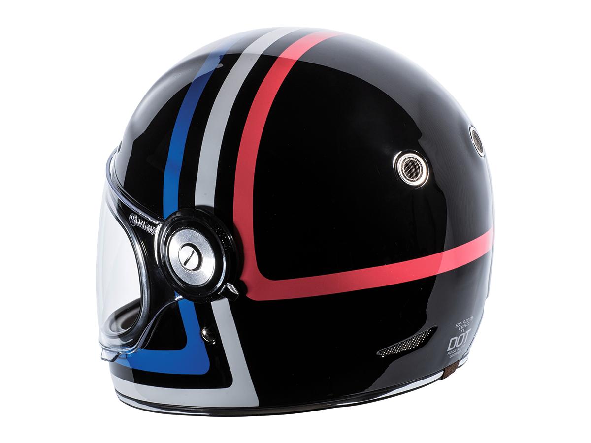 Torc T-1 Retro Americana Tron Helmet Gloss Black  - FREE UK Delivery - Moto Central