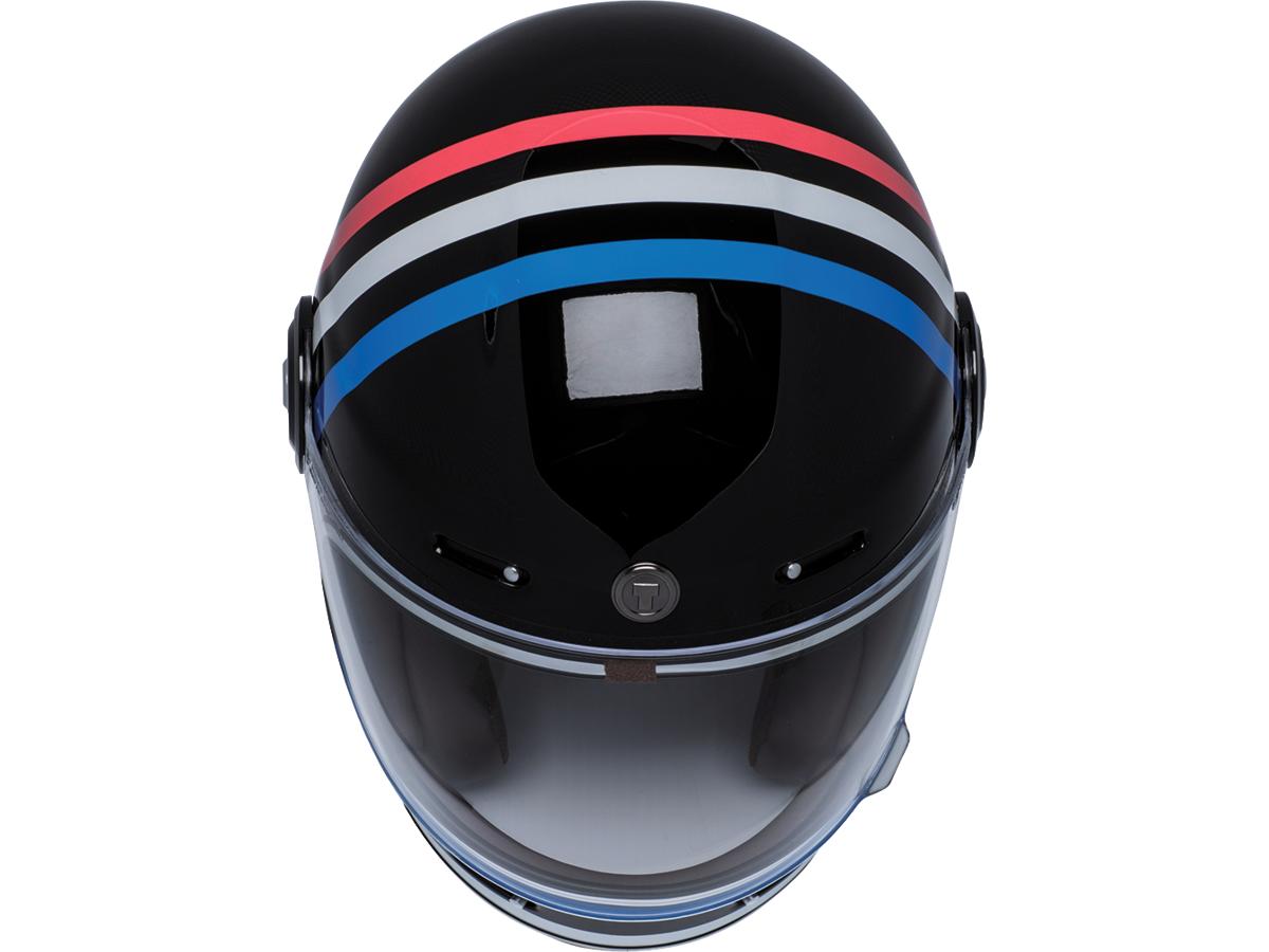 Torc T-1 Retro Americana Tron Helmet Gloss Black  - FREE UK Delivery - Moto Central