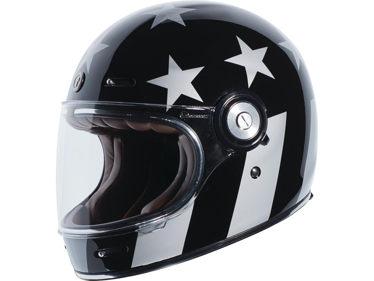 Torc T-1 Retro Captain Vegas Helmet Gloss Black  - FREE UK Delivery - Moto Central