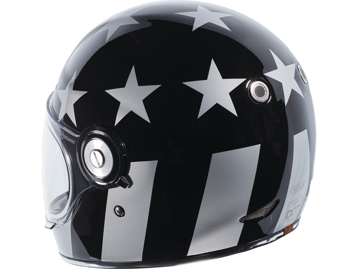 Torc T-1 Retro Captain Vegas Helmet Gloss Black  - FREE UK Delivery - Moto Central