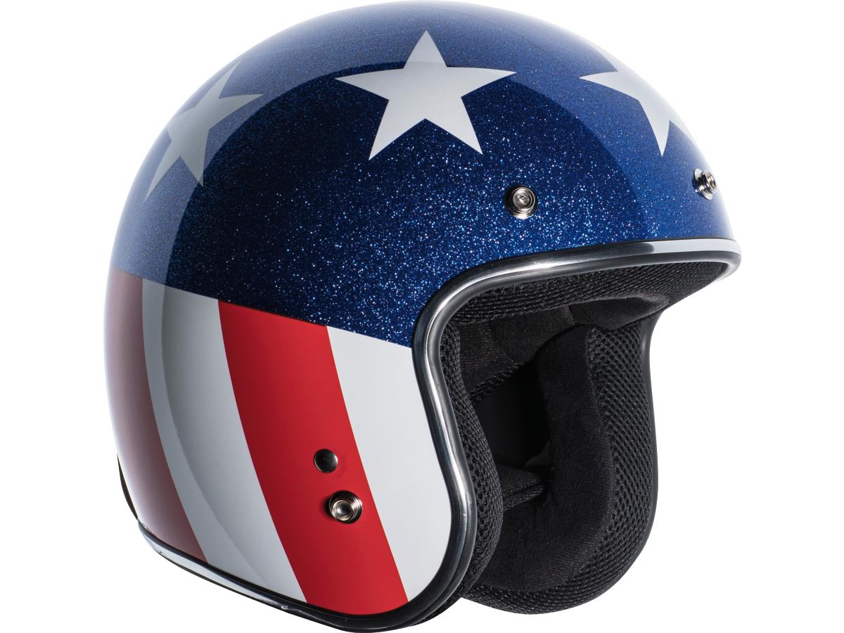 Torc T-50 ECE Retro Captain Vegas Jet Helmet Red / White / Blue