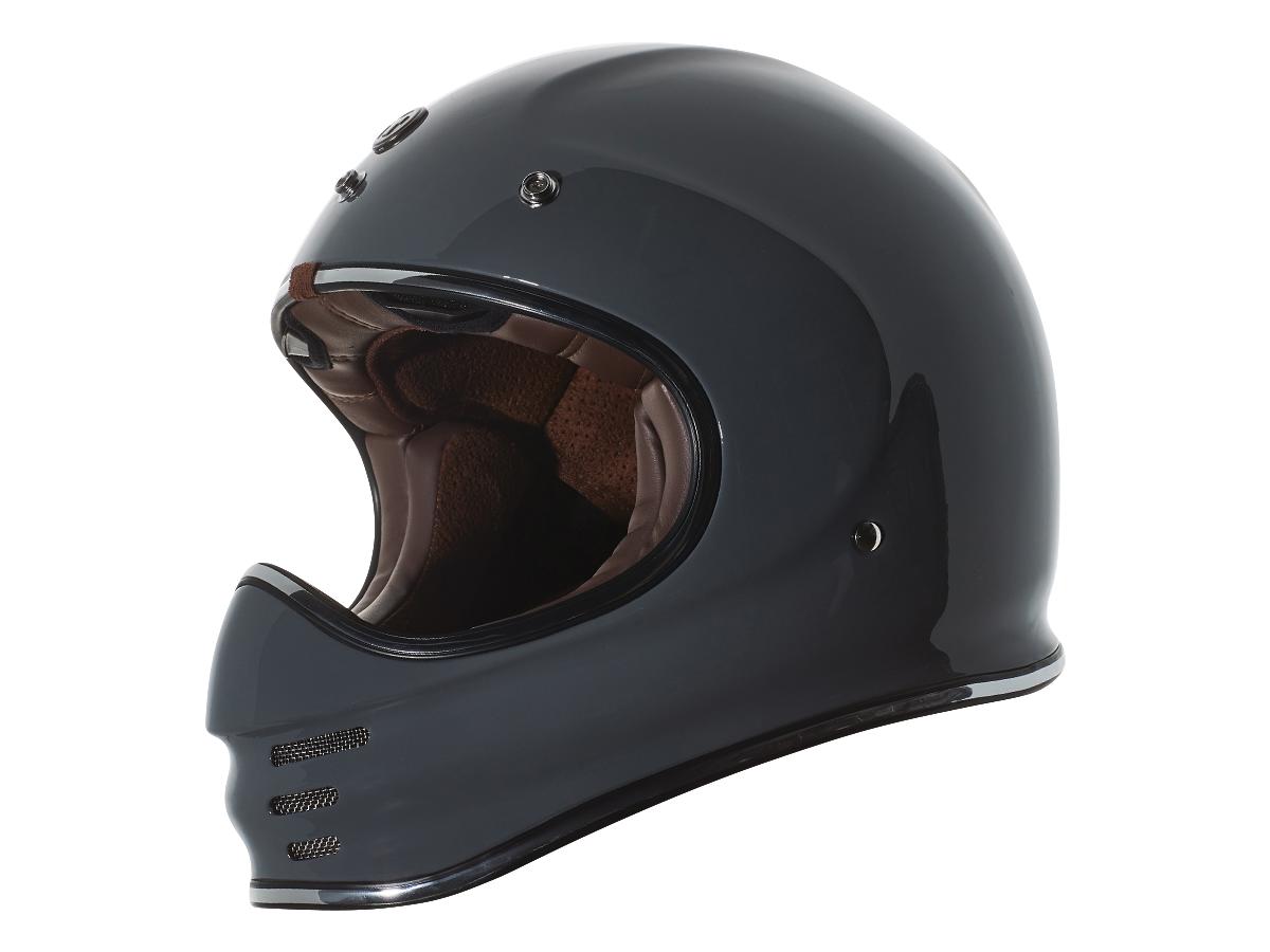 Torc T-3 Retro Helmet Gloss Grey - FREE UK Shipping, FREE 365 Day Returns | Moto Central