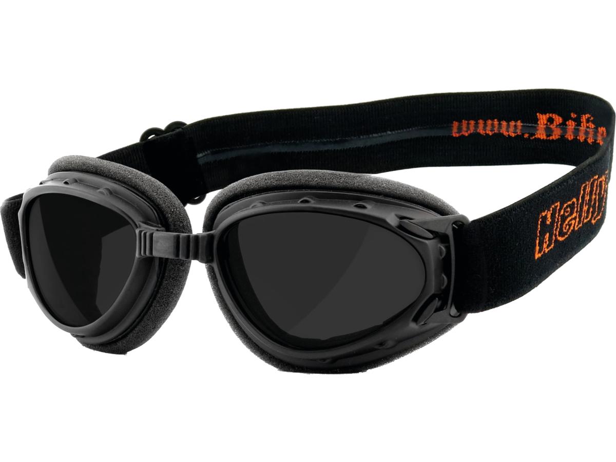 Helly Hurricane 3 Glasses Flat Black Dark Smoke  - FREE UK Shipping, FREE 365 Day Returns | Moto Central