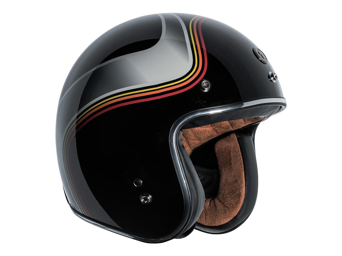 Torc T-50 ECE Retro Jet Helmet Luminous Gloss Black