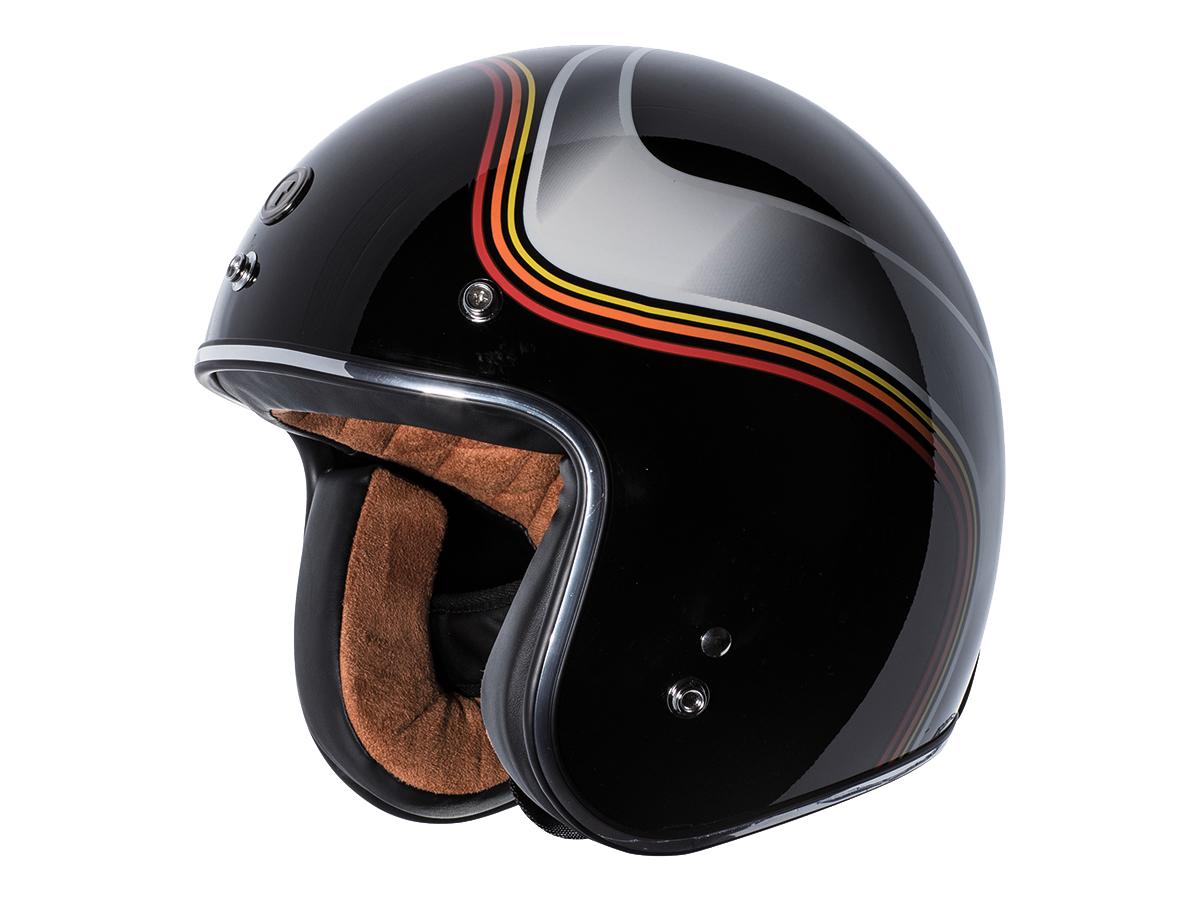 Torc T-50 ECE Retro Jet Helmet Luminous Gloss Black