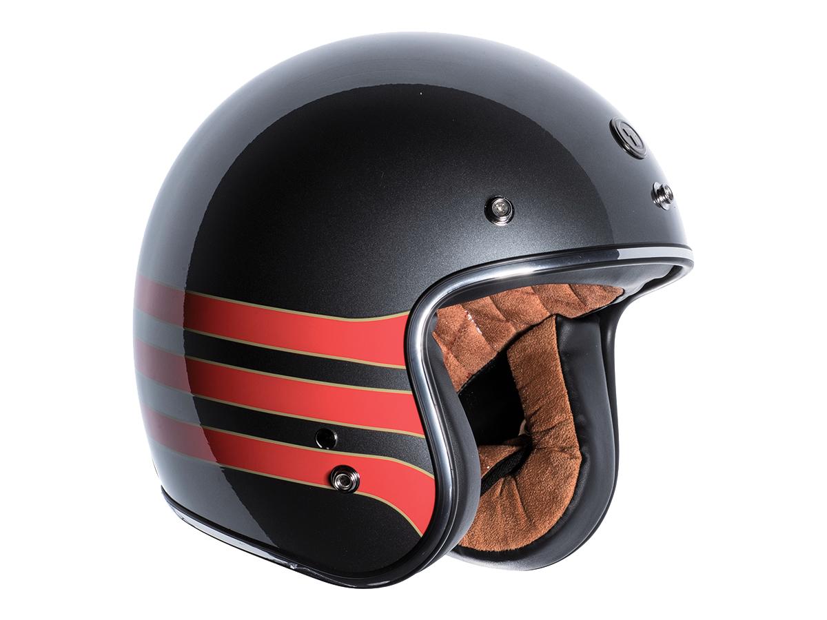 Torc T-50 ECE Retro Jet Helmet Fastlane Grey