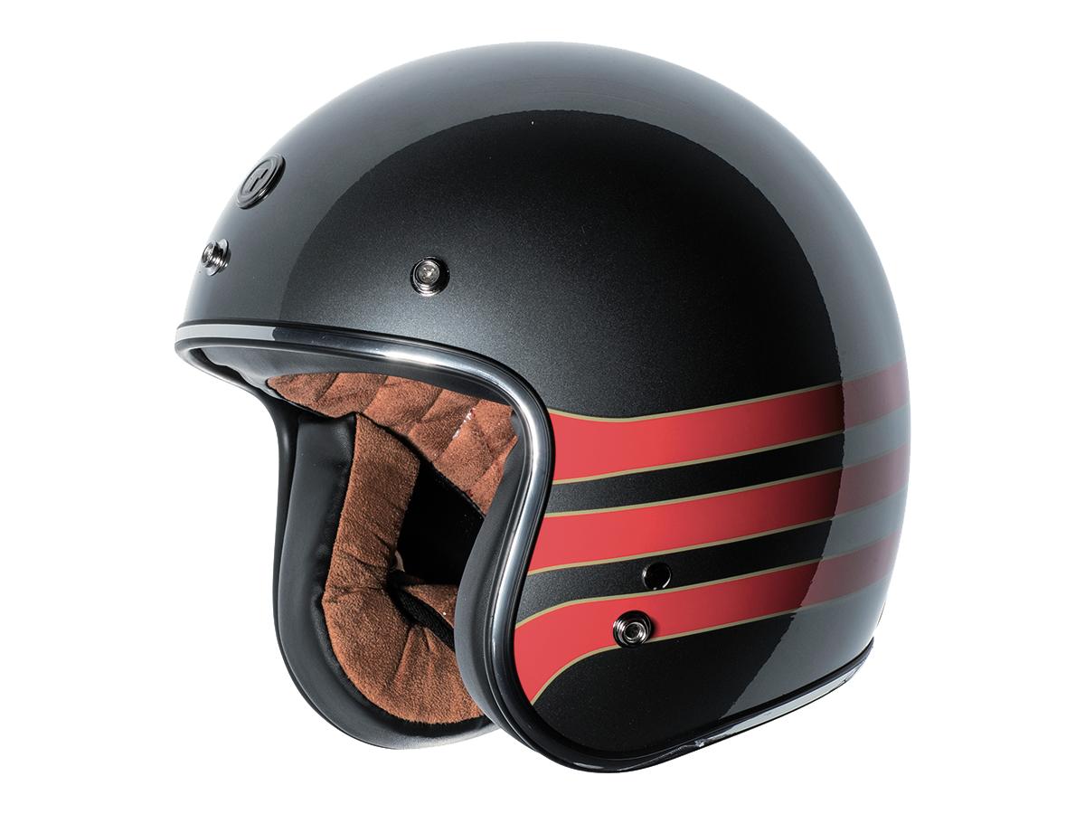 Torc T-50 ECE Retro Jet Helmet Fastlane Grey