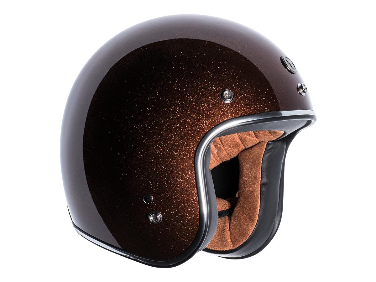 Torc T-50 ECE Retro Jet Helmet Rootbeer Mega Flake