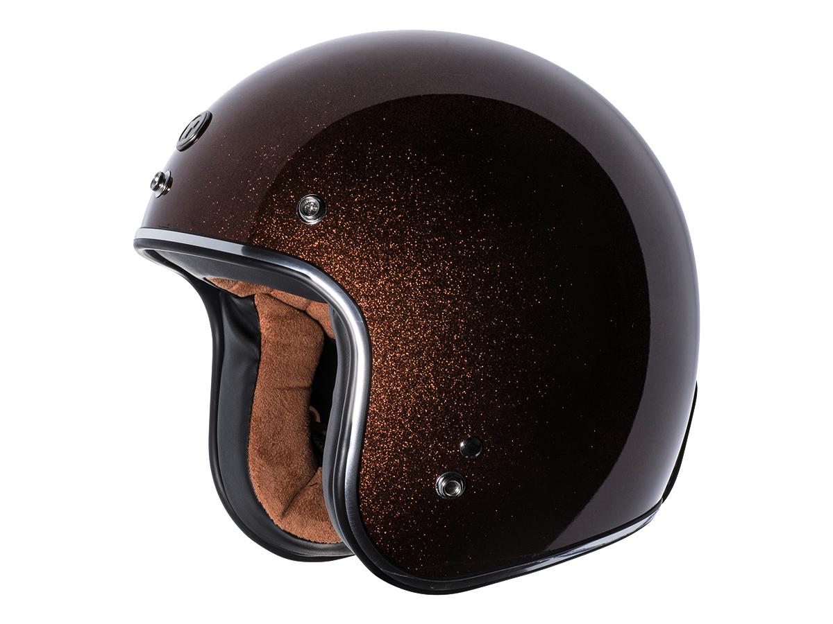 Torc T-50 ECE Retro Jet Helmet Rootbeer Mega Flake