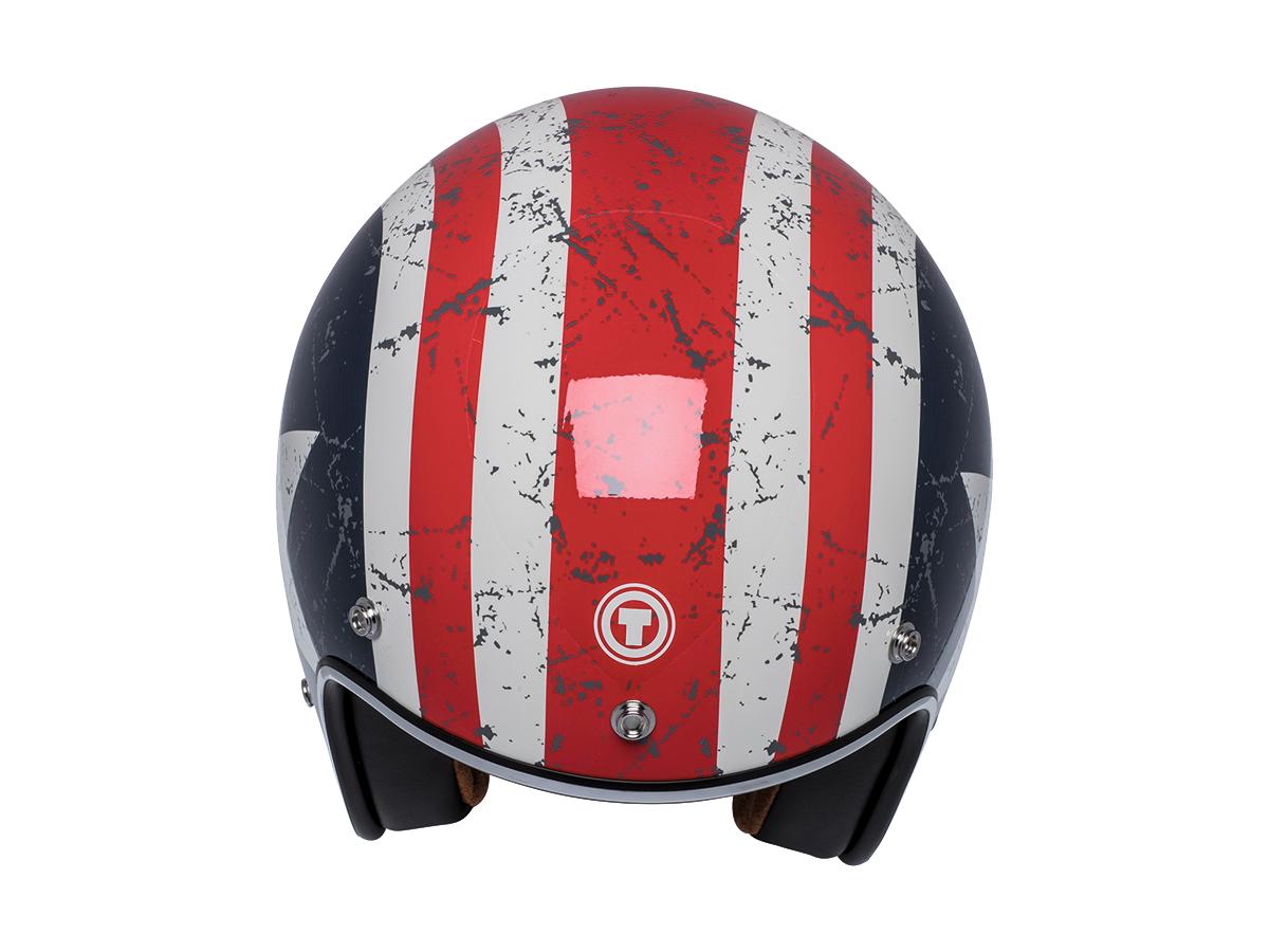 Torc T-50 ECE Retro Jet Helmet Rebel Star White / Red / Blue