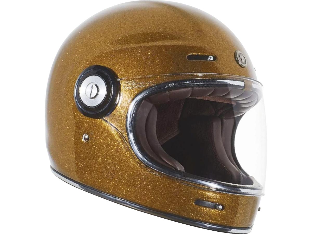 Torc T-1 Retro Helmet Gold Mega Flake