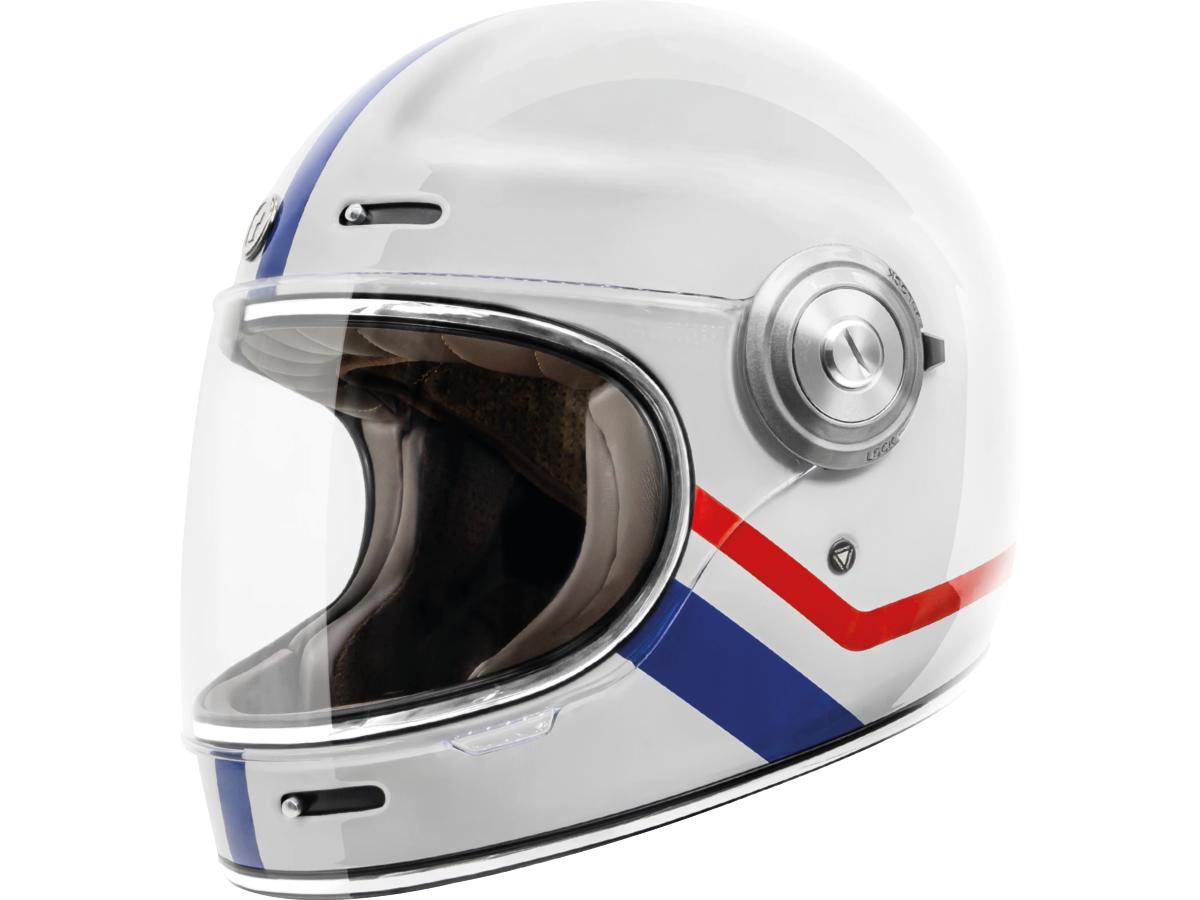 Torc T-1 Retro Allegiance Helmet Gloss White - FREE UK Shipping, FREE 365 Day Returns | Moto Central