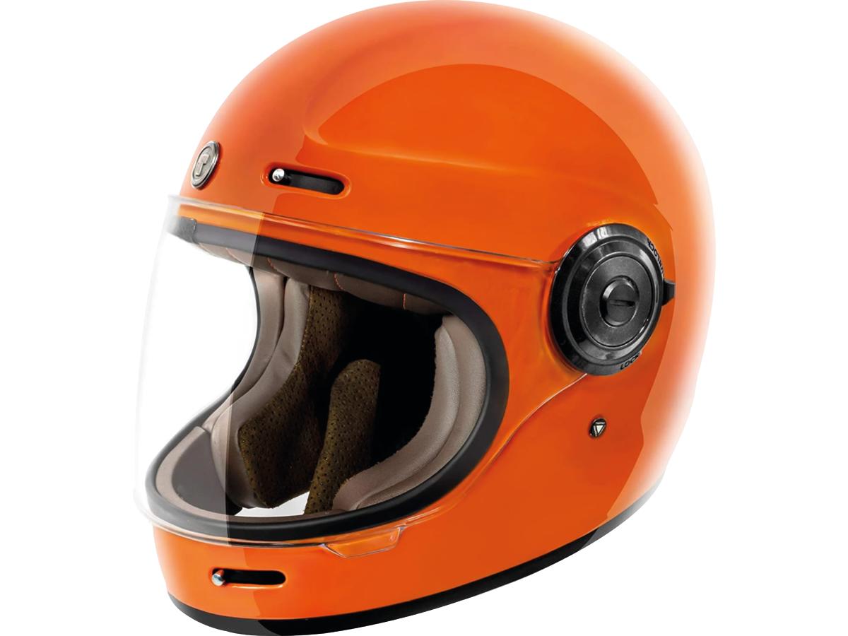 Torc T-1 Retro Helmet Gloss Orange  - FREE UK Delivery - Moto Central