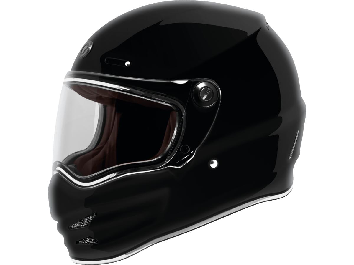 Torc T-9 Retro Helmet Gloss Black  - FREE UK Delivery - Moto Central