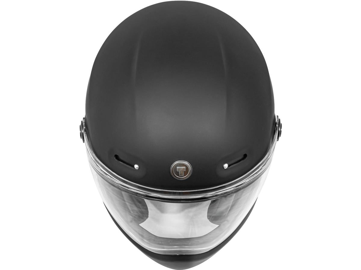 Torc T-9 Retro Helmet Flat Black  - FREE UK Delivery - Moto Central