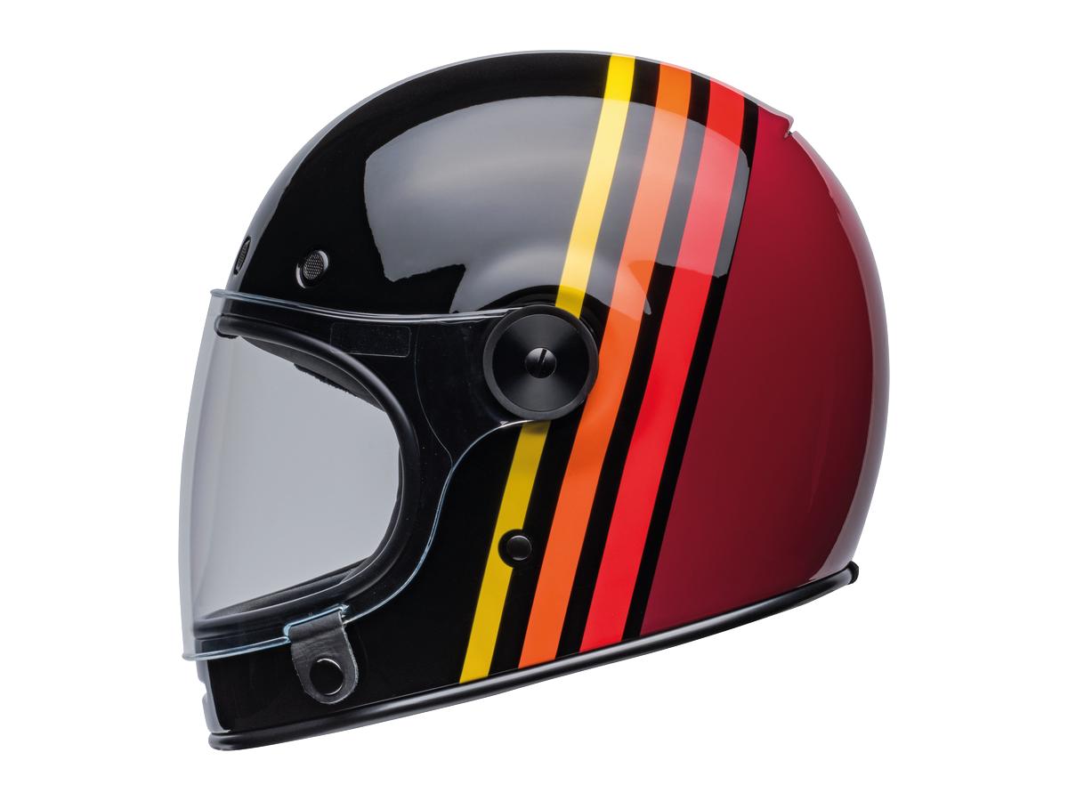 Bell Bullitt Retro Full Face Helmet Reverb Gloss Black! / Red