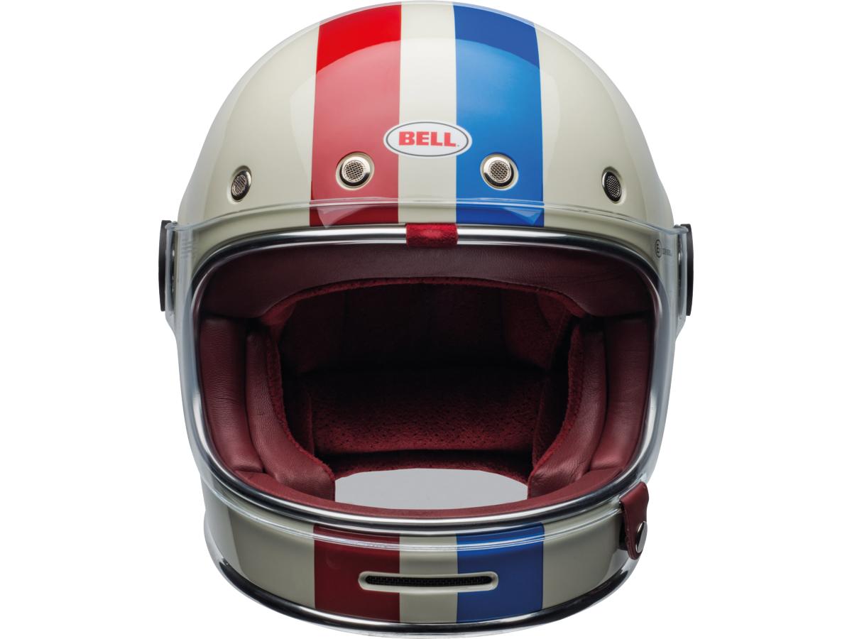 Bell Bullitt Retro Full Face Helmet White / Command Oxblood