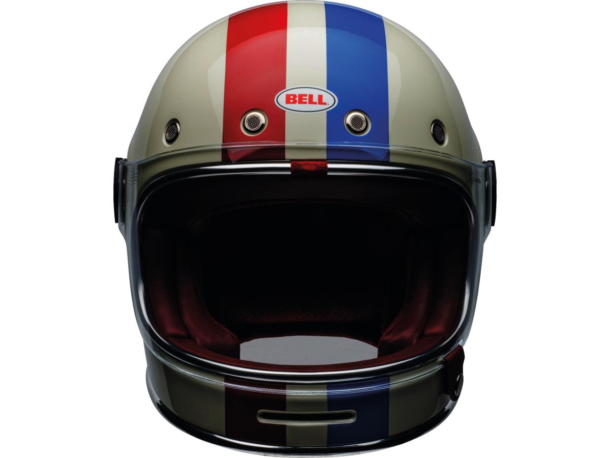 Bell Bullitt Retro Full Face Helmet White / Command Oxblood