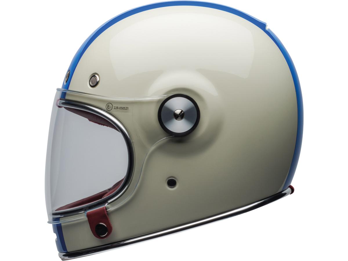 Bell Bullitt Retro Full Face Helmet White / Command Oxblood