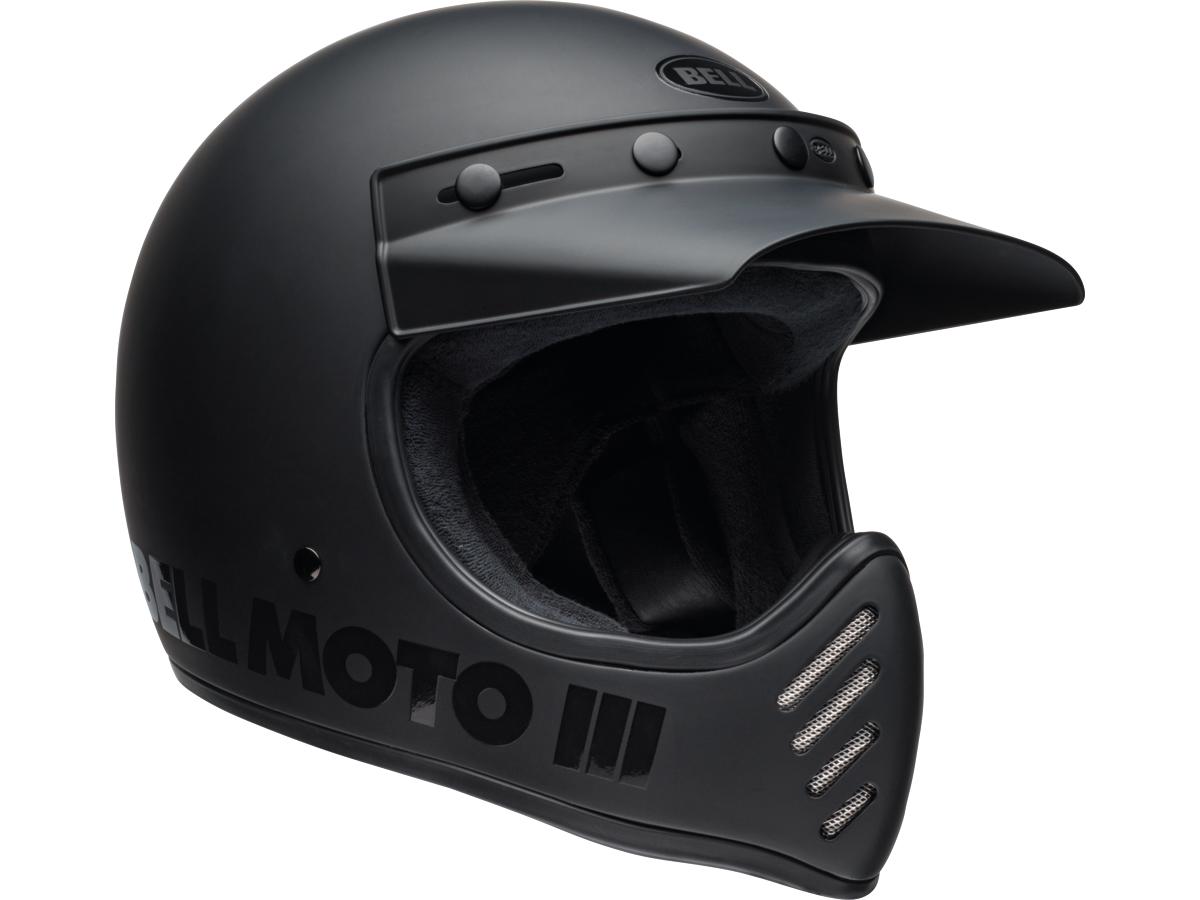 Bell Moto-3 Retro Dirt Bike Helmet Flat Black