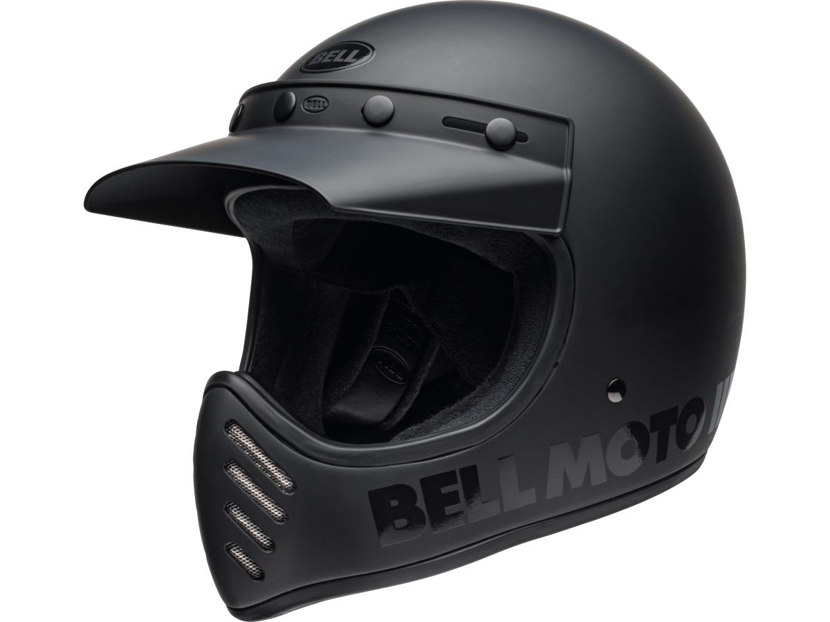 Bell Moto-3 Retro Dirt Bike Helmet Flat Black