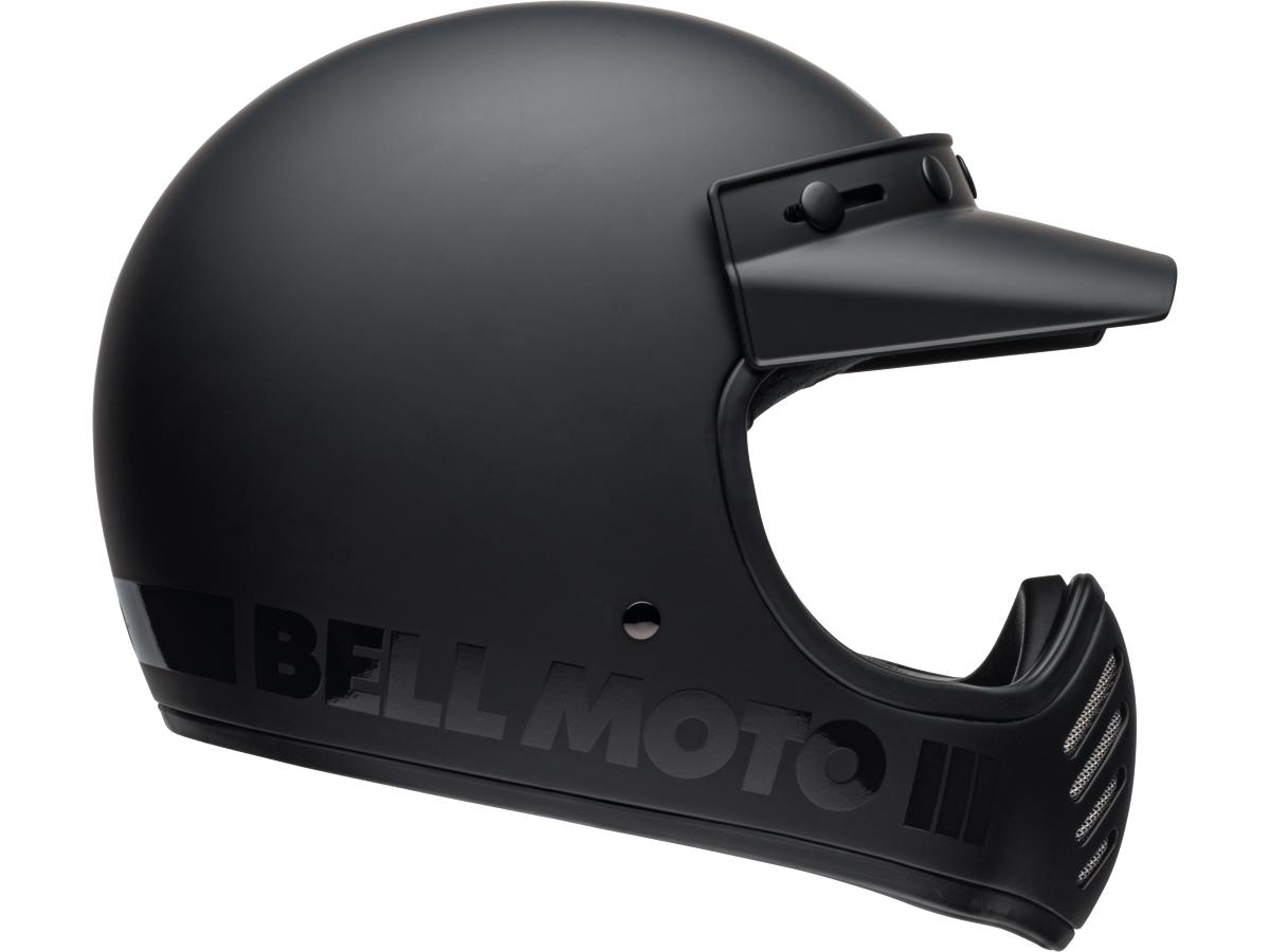 Bell Moto-3 Retro Dirt Bike Helmet Flat Black