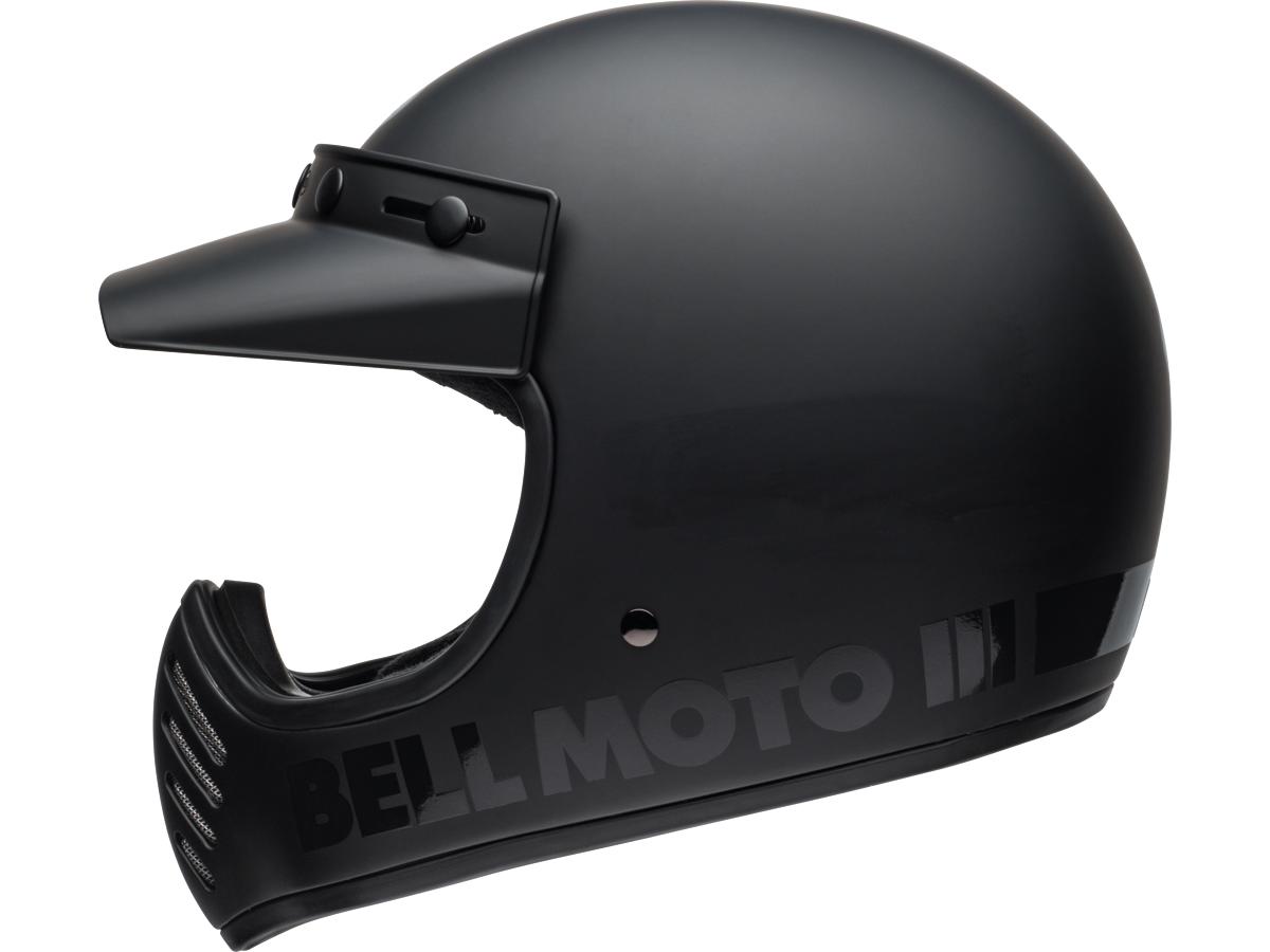 Bell Moto-3 Retro Dirt Bike Helmet Flat Black